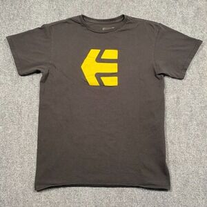 Etnies Skateboarding Black and Yellow Graphic Tee‎ Shirt Men's Medium